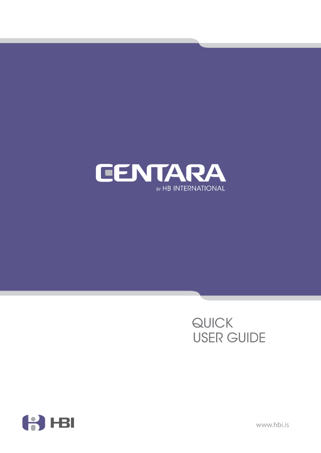 CENTARA-Quick-User-Guide